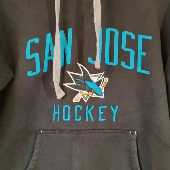 Fanatics San Jose Sharks Medium Pullover Hoodie Black Unisex - Picture 3 of 10
